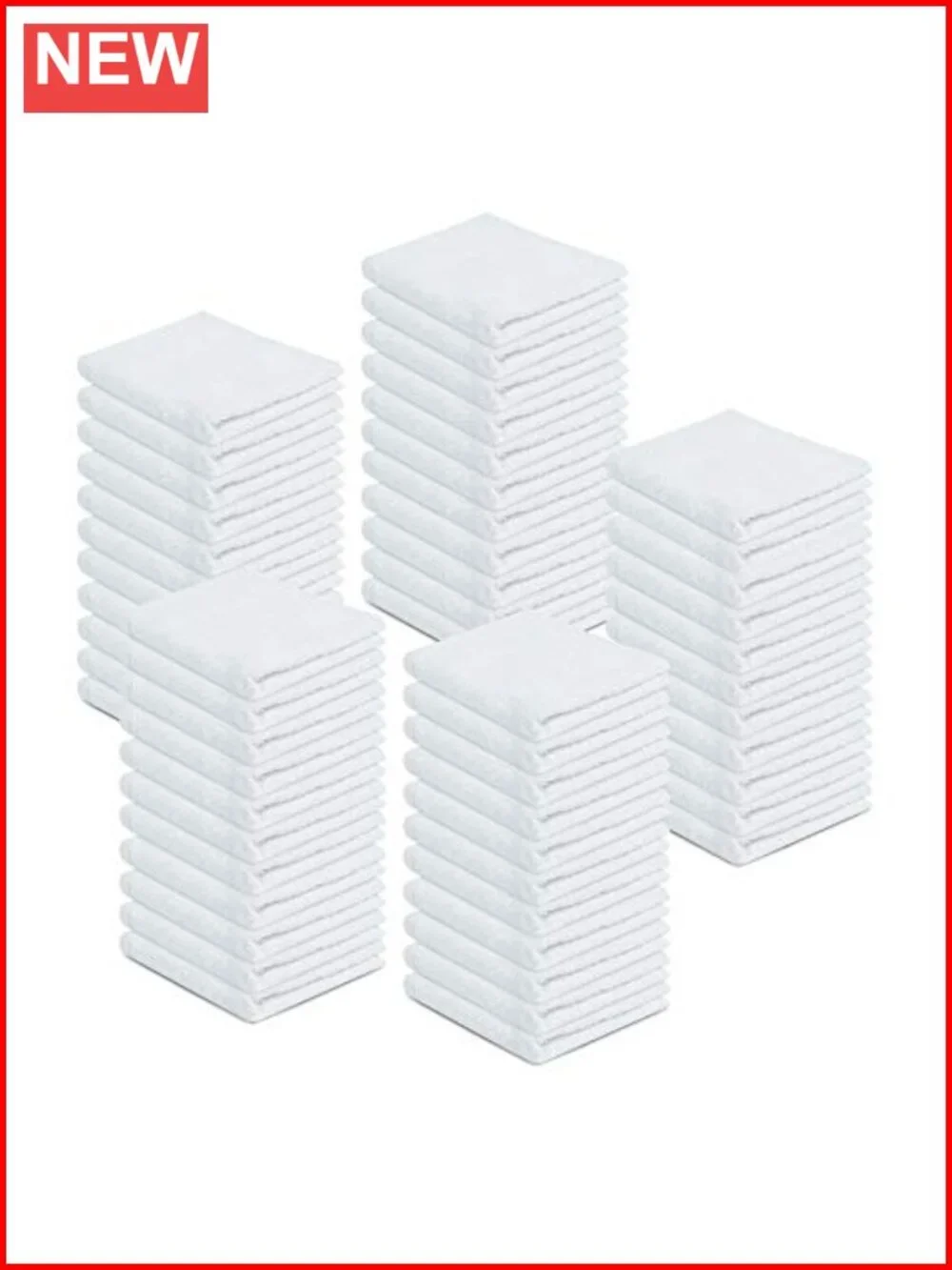 100% Cotton Terry Cleaning Cloths 50 Pack 12x12 Reusable Multipurpose Towels